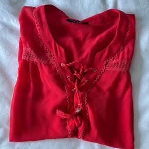 Red blouse